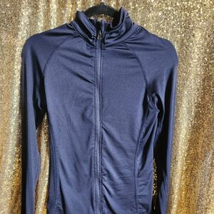 Navy blue soft workout zip up